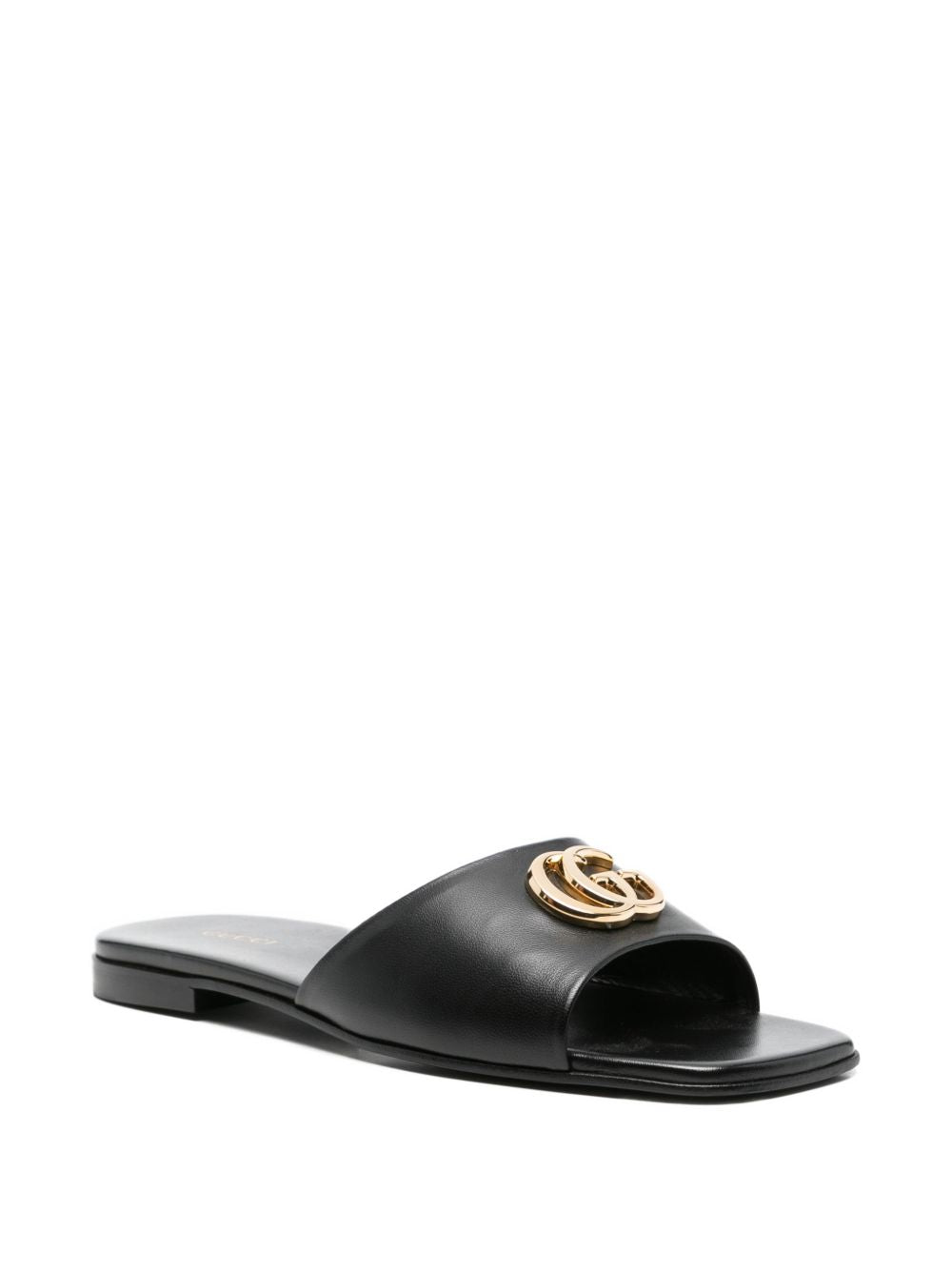Gucci Women Gg Marmont Leather Flat Sandals GUCCI