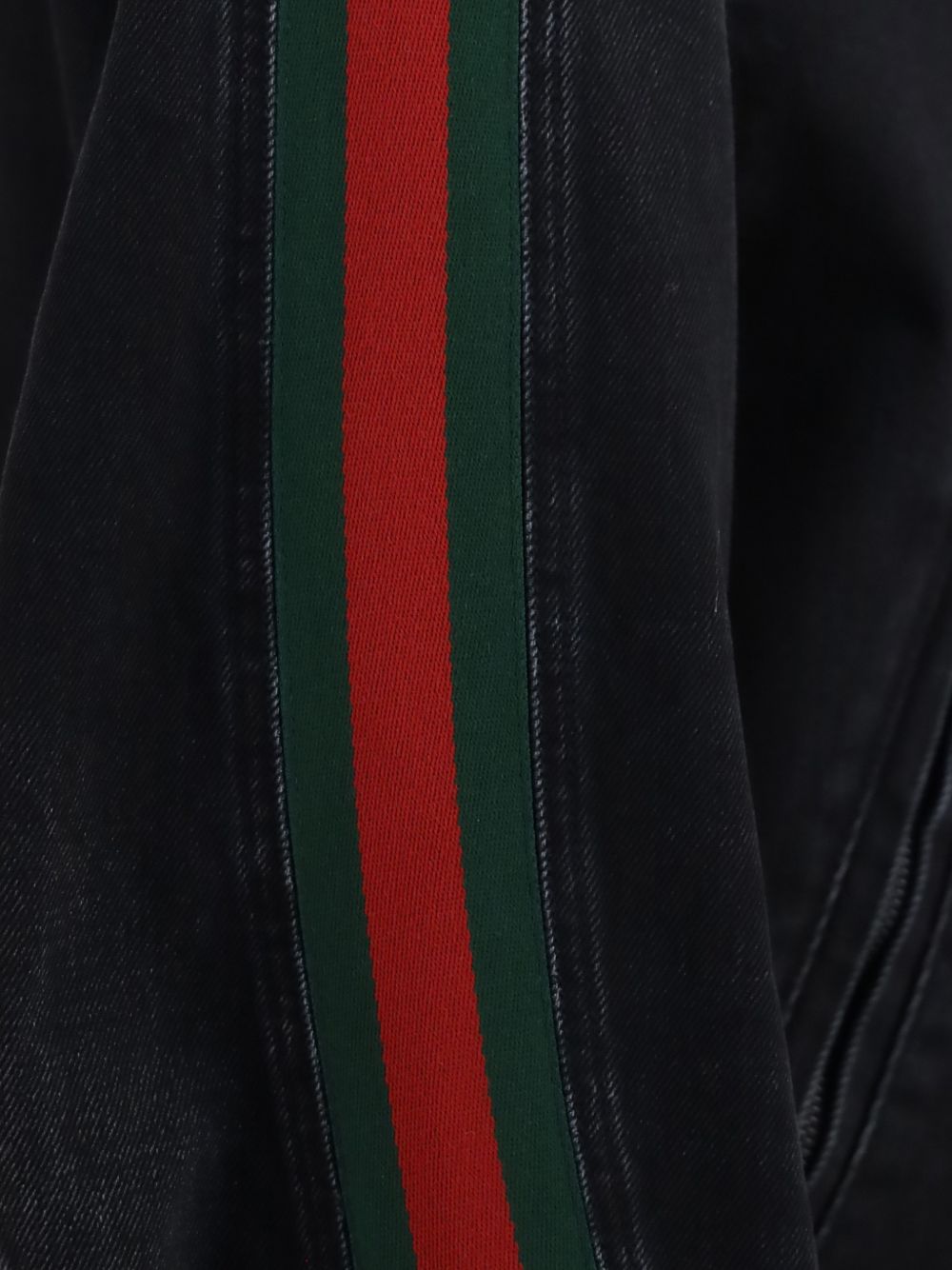 Gucci Men Web Detail Denim Jacket GUCCI