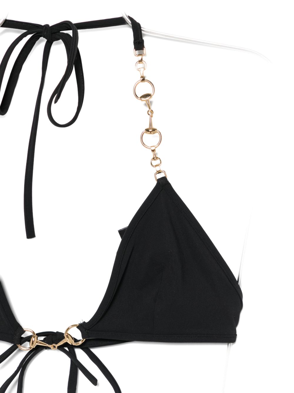 Gucci Women Hobrsebit Detail Triangle Bikini Set GUCCI