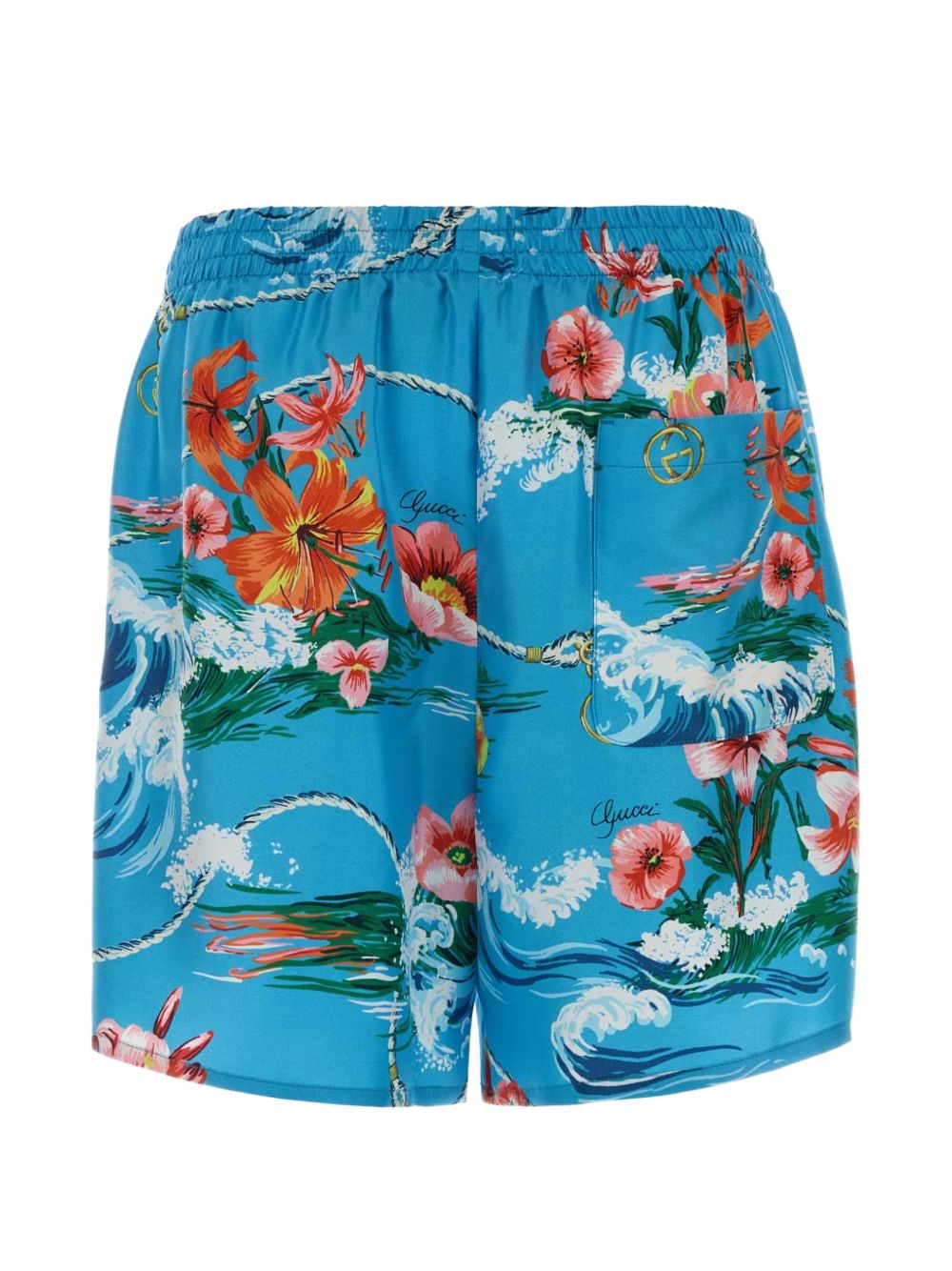 Gucci Men Printed Silk Shorts GUCCI
