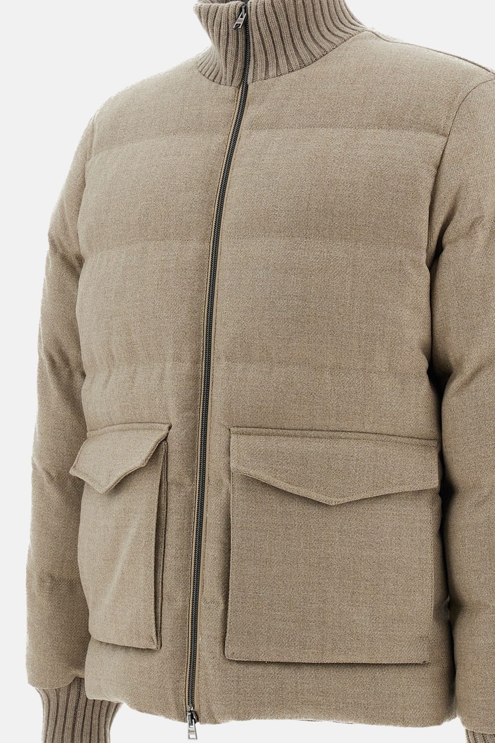 Herno Men Wool Tweed Bomber Jacket HERNO
