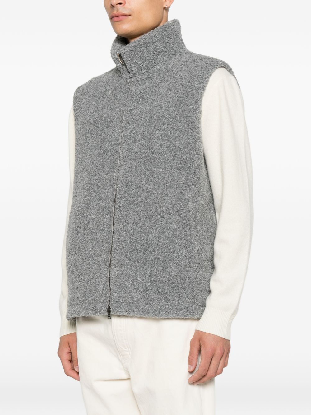 Herno Men Flannel Zipped Vest HERNO