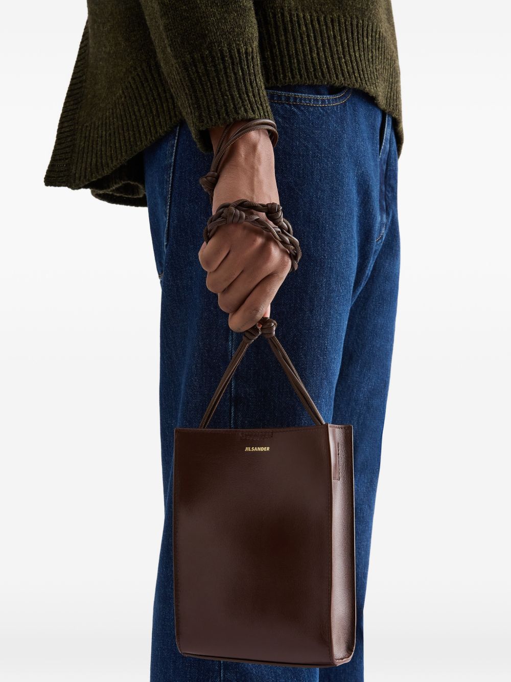 Jil Sander Women Tangle Small Leather Crossbody Bag