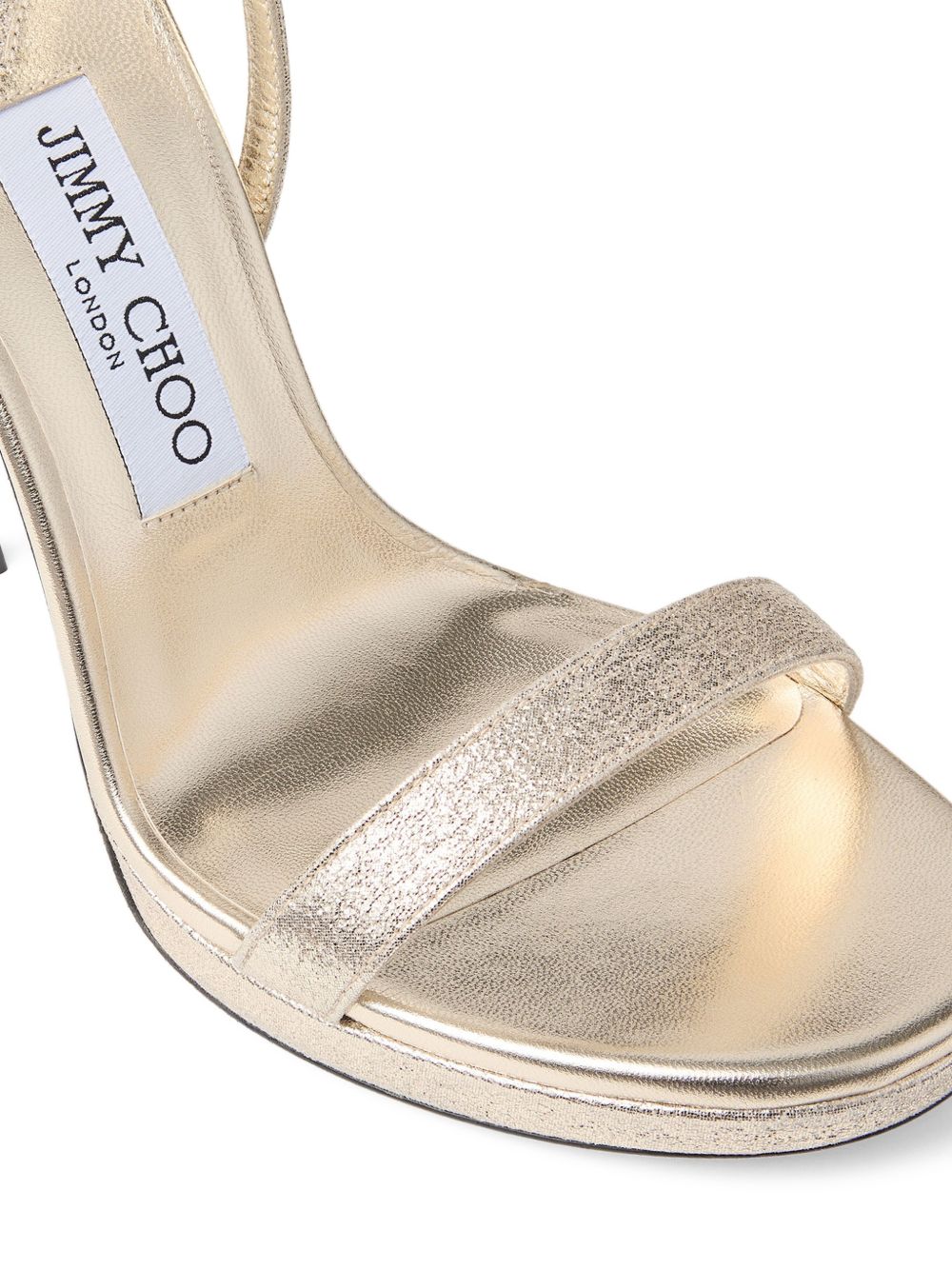 Jimmy Choo Women Moza Leather Heel Sandals JIMMY CHOO