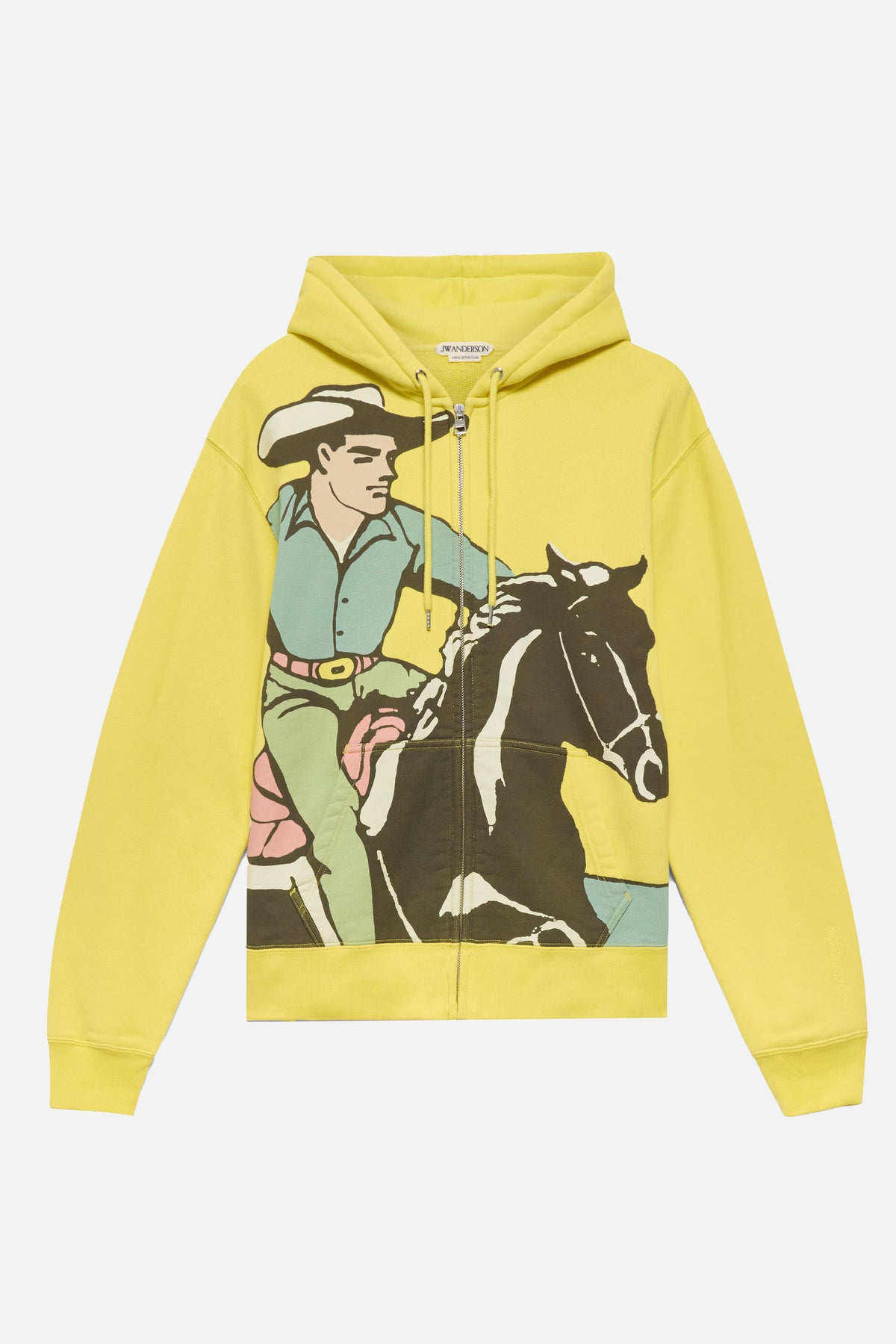 Jw Anderson Men Cowboy Front Zip Hoodie J.W. ANDERSON