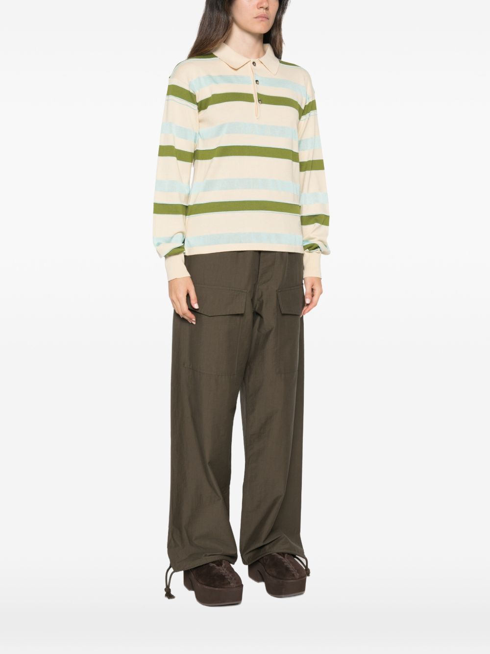 Jw Anderson Women Cotton And Wool Polo Shirt J.W. ANDERSON