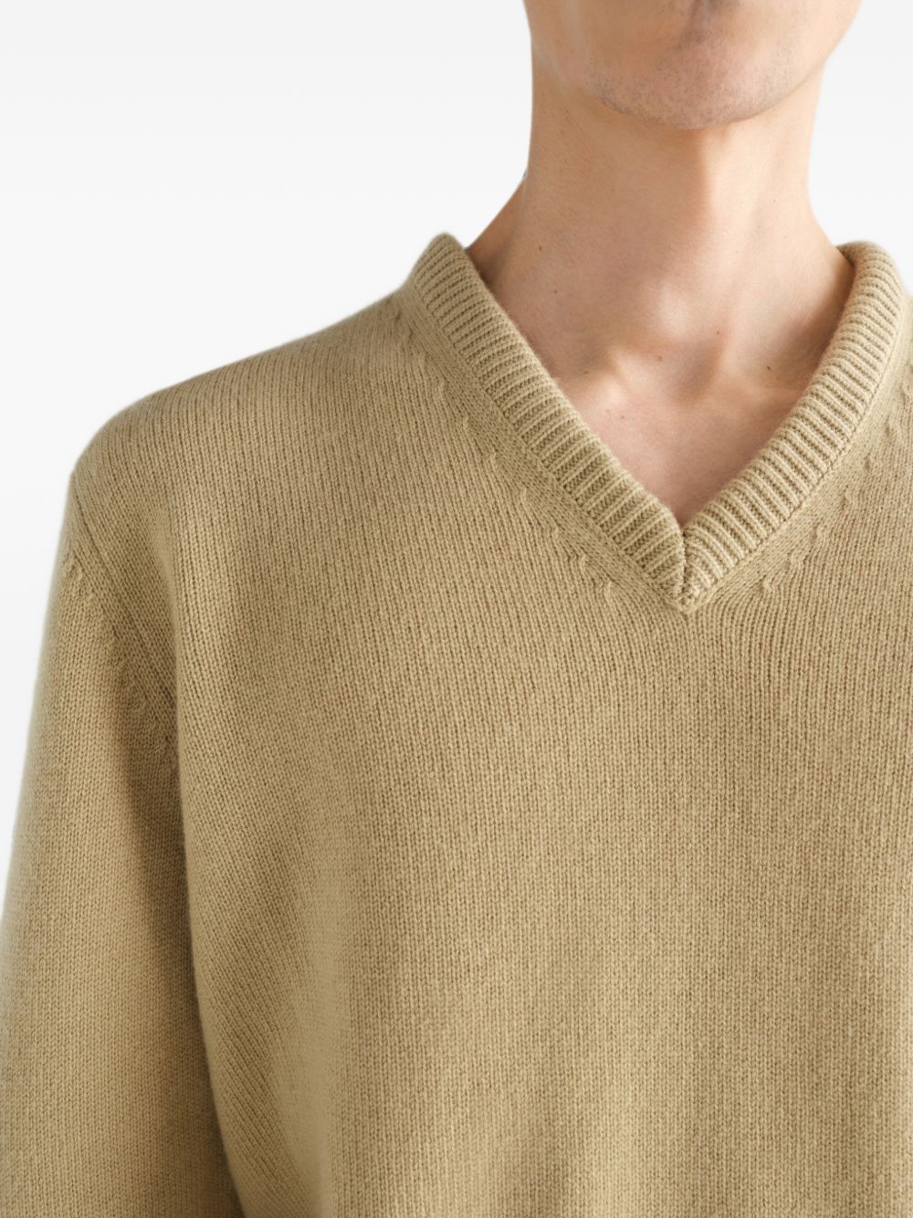 Lemaire Men Cashmere V-Necked Sweater LEMAIRE