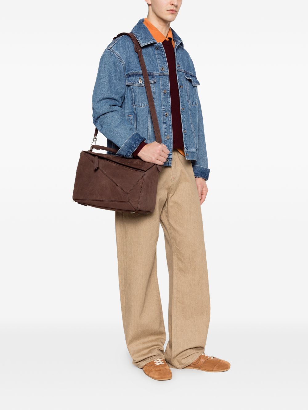 Loewe Men Puzzle Large Leather Handbag LOEWE