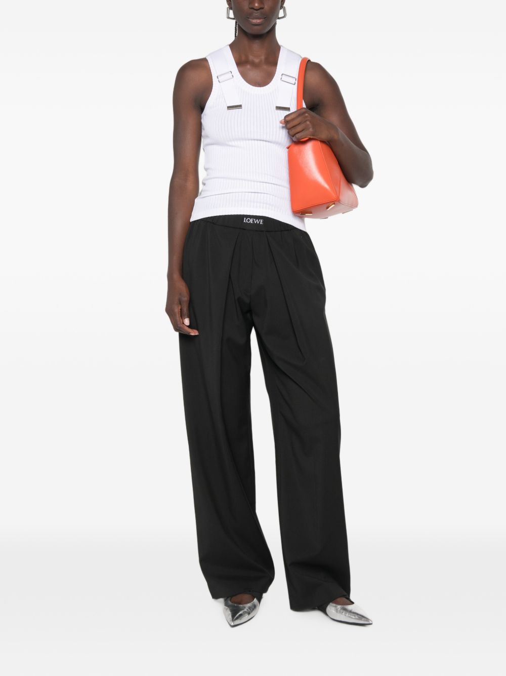 Loewe Women Wool Wide-Leg Trousers LOEWE