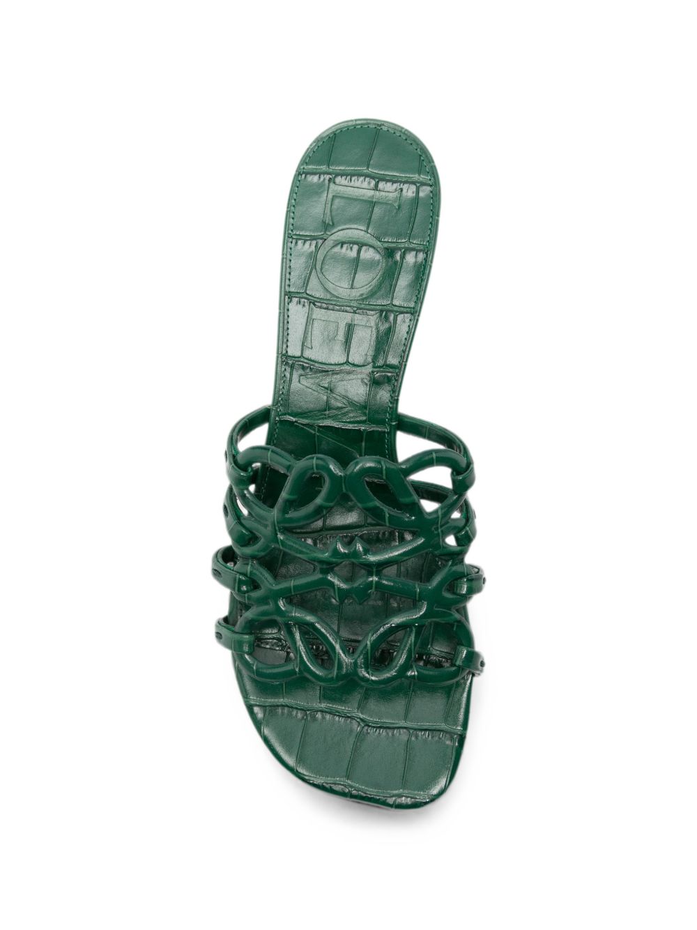 Loewe Women Petal Anagram Leather Mules LOEWE