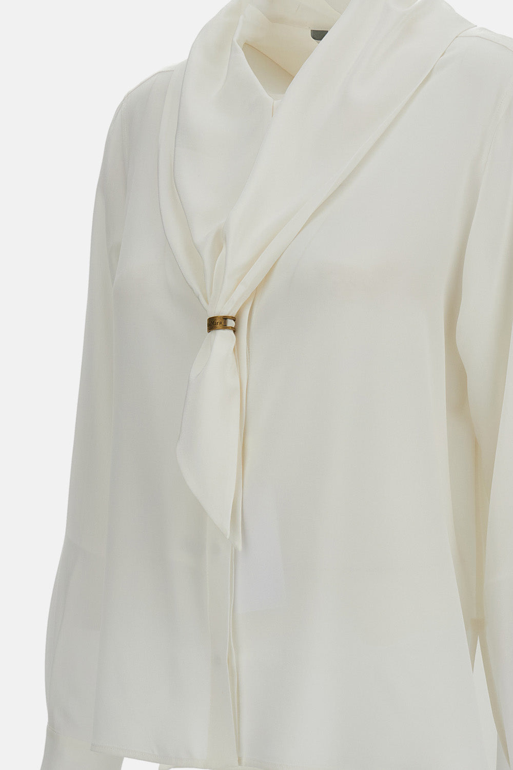 Max Mara Women Tie Neck Scarf Silk Shirt MAX MARA