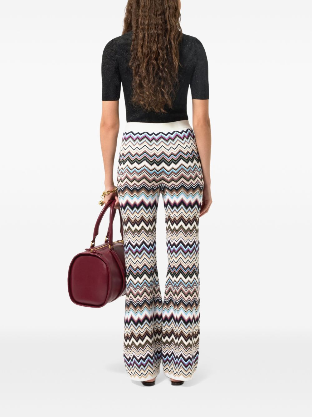 Missoni Women Zig Zag Motif Wool Trousers MISSONI
