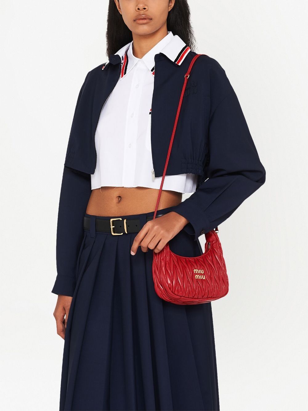 Miu Miu Women Wander Small Leather Hobo Bag MIU MIU