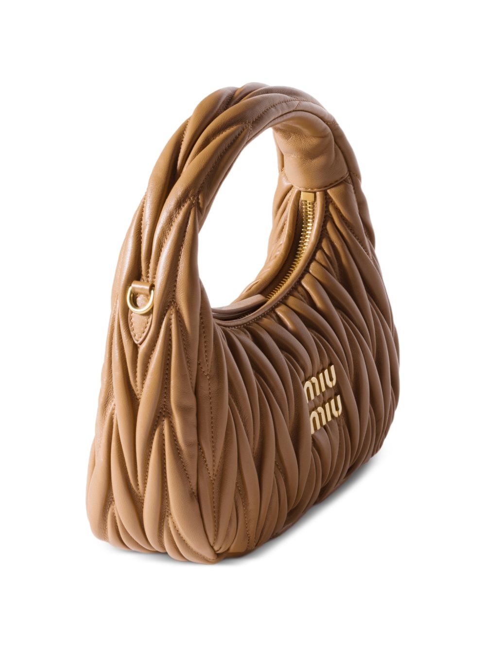 Miu Miu Women Wander Small Leather Hobo Bag MIU MIU