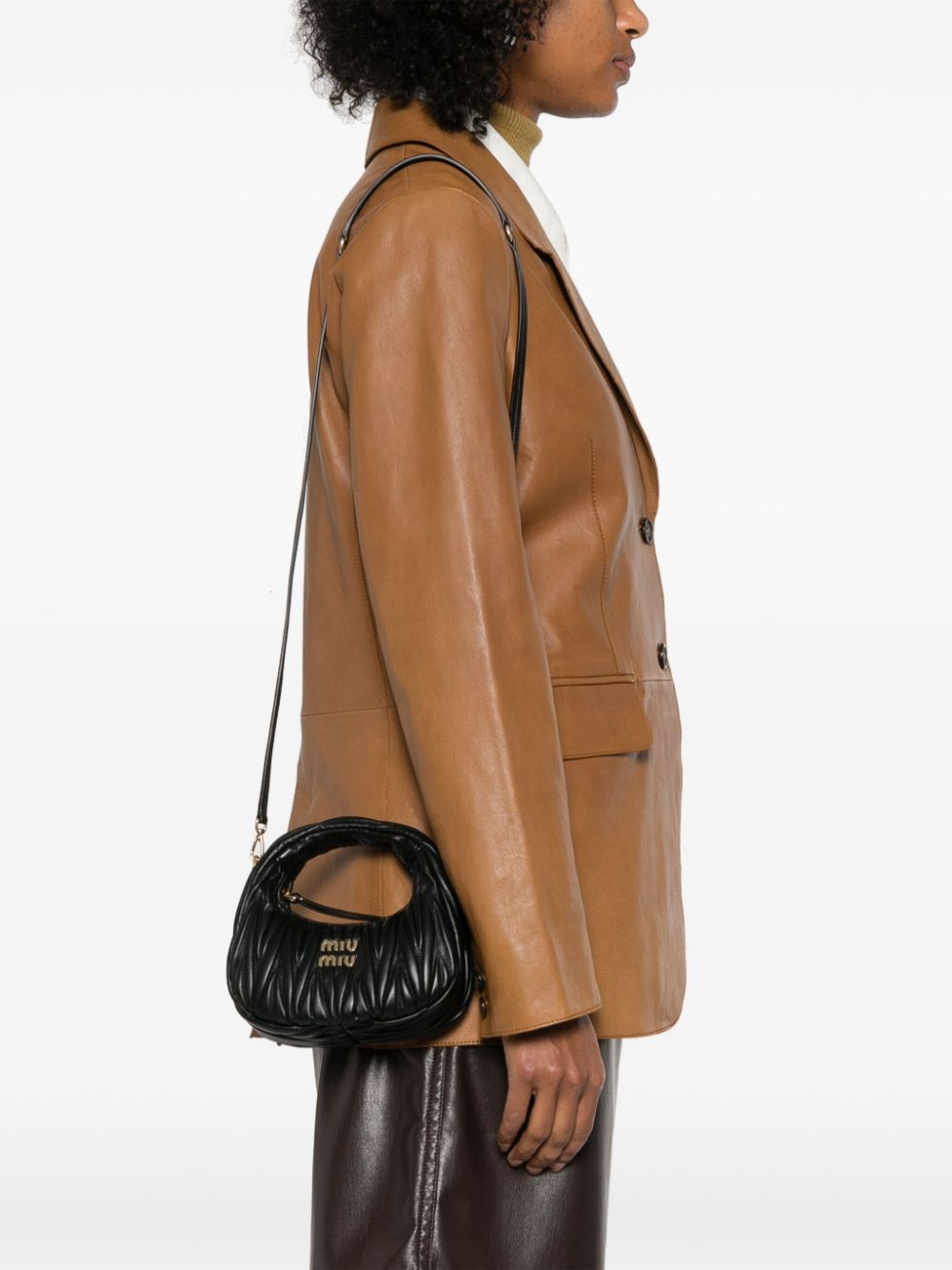 Miu Miu Women Wander Leather Mini Bag