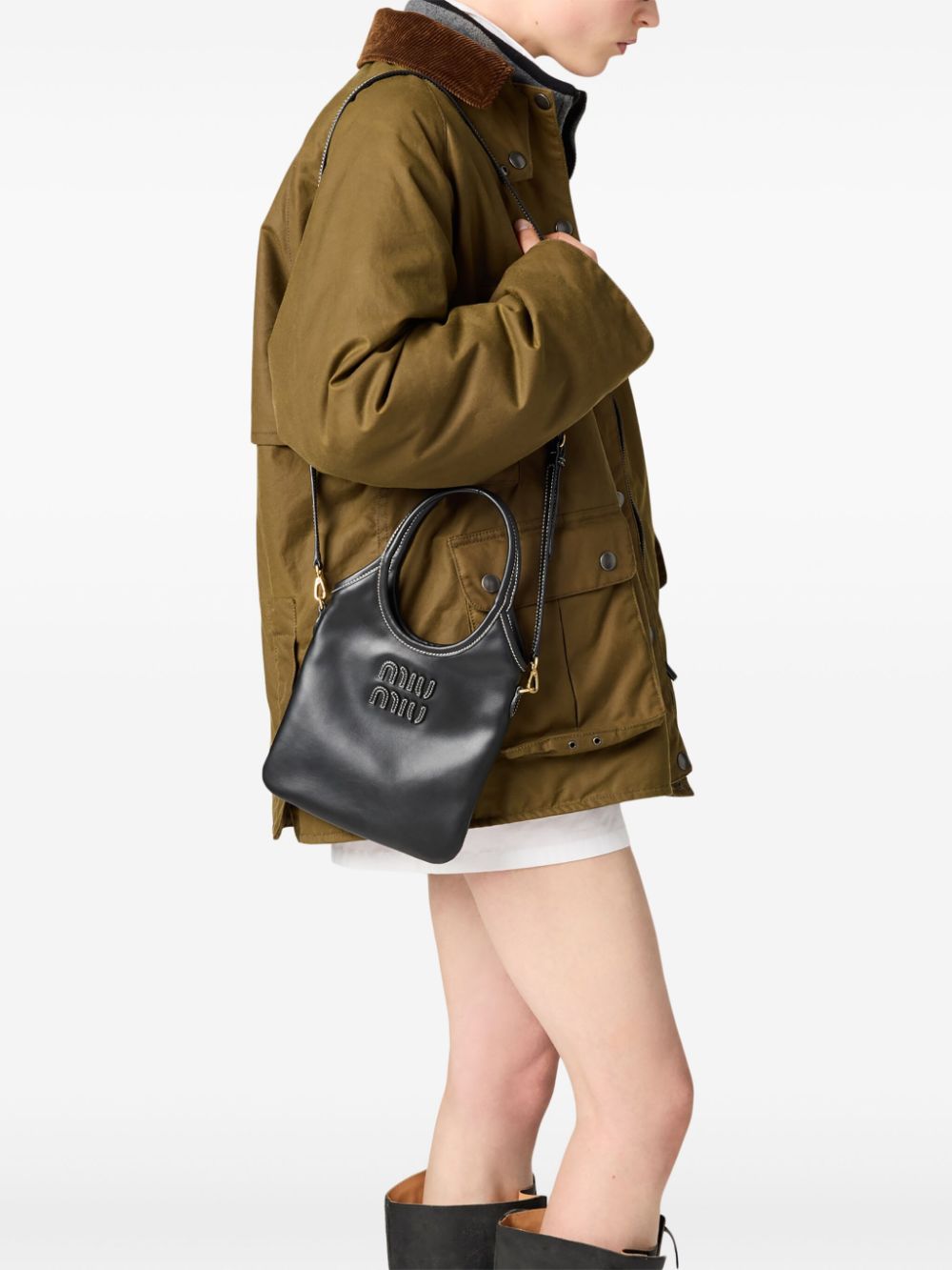 Miu Miu Women Ivy Mini Leather Handbag
