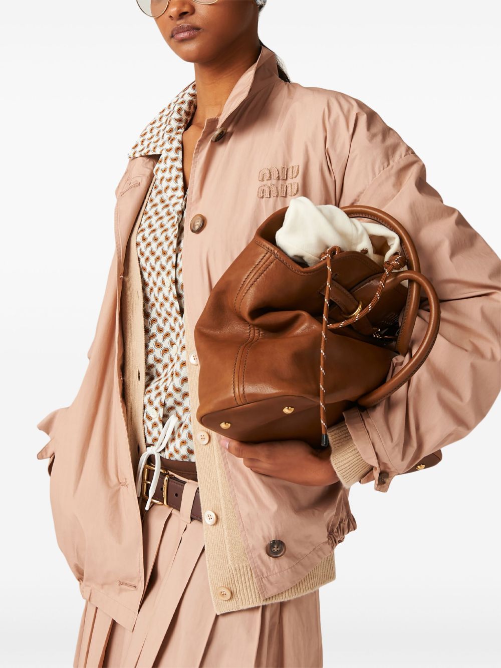 Miu Miu Women Aventure Medium Leather Handbag MIU MIU