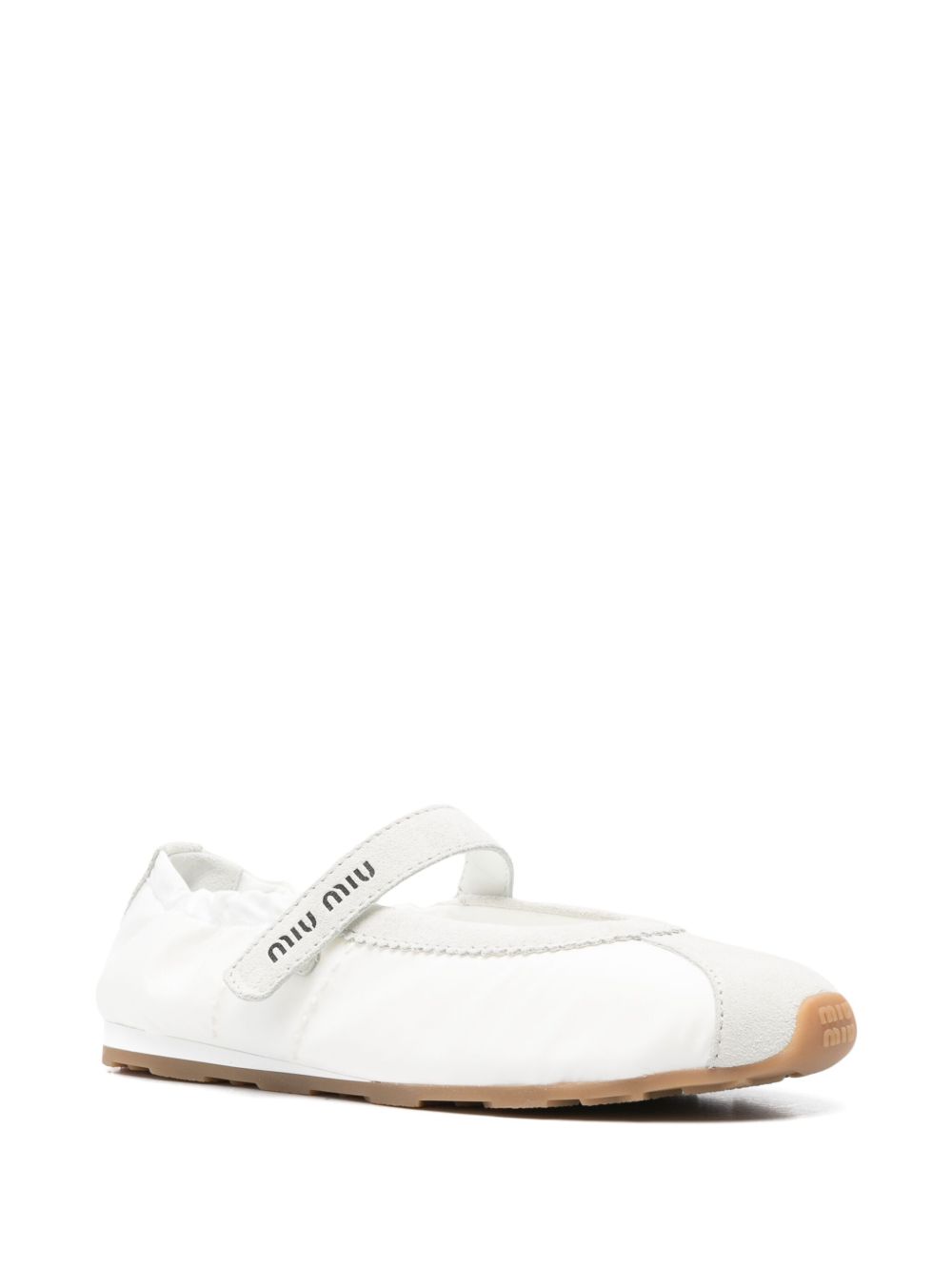 Miu Miu Women Plume Suede And Nylon Ballets MIU MIU
