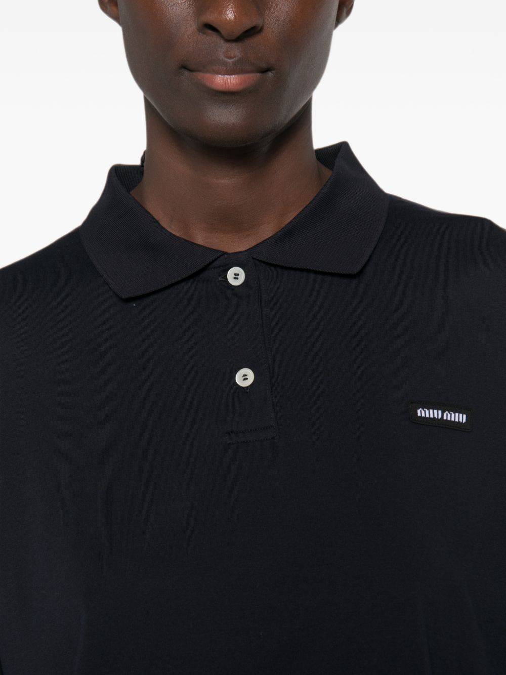 Miu Miu Women Cotton Layered Polo Shirt MIU MIU