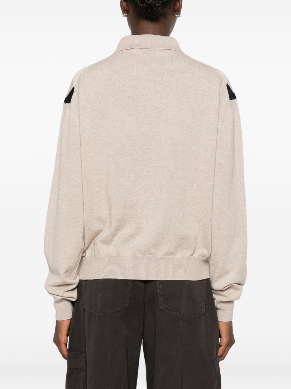 Miu Miu Women Logo Cashmere Polo Shirt MIU MIU