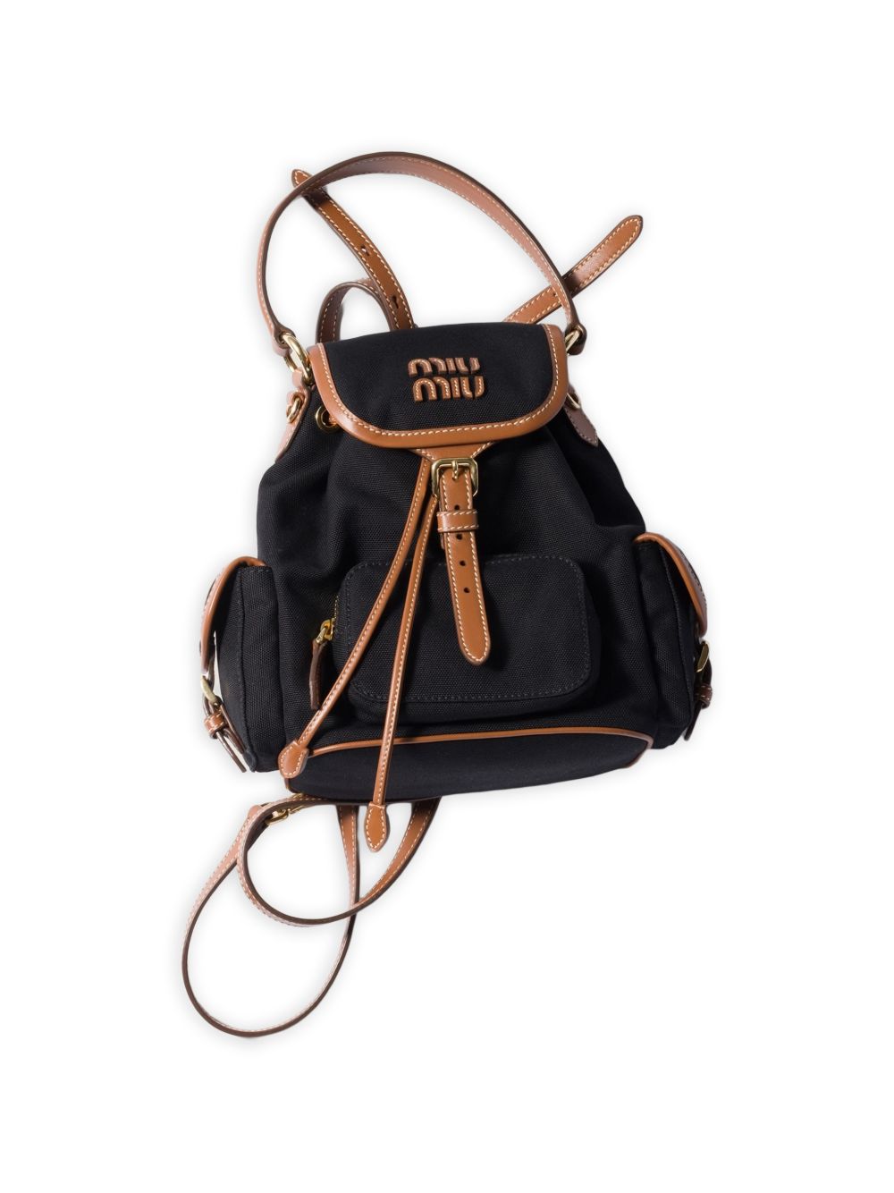 Miu Miu Women Canvas And Leather Medium Backpack MIU MIU