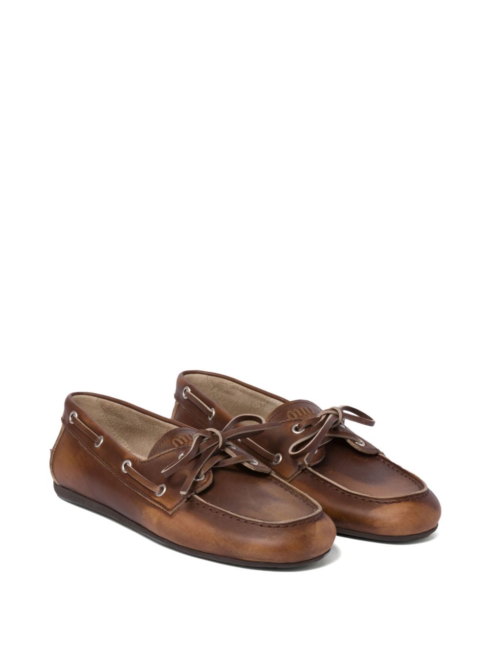 Miu Miu Women Leather Loafers