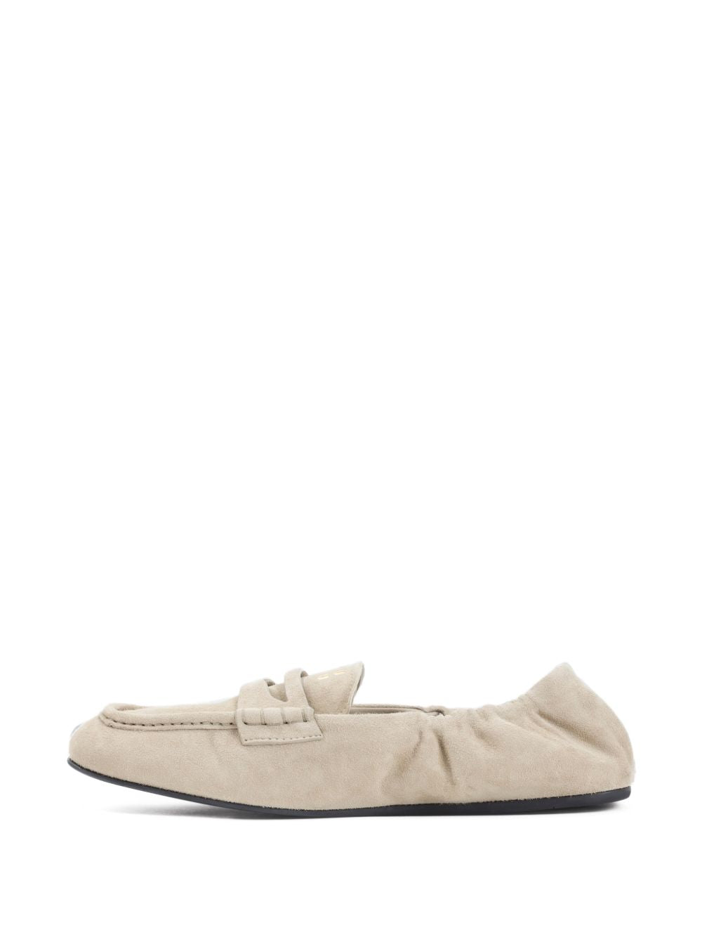 Miu Miu Women Ruches Suede Leather Loafers