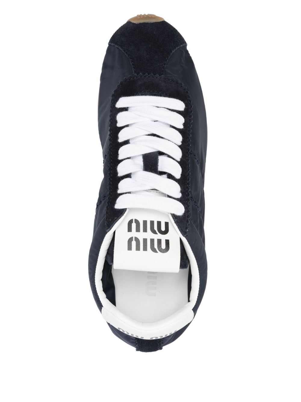 Miu Miu Women Plume Nylon And Leather Sneakers MIU MIU