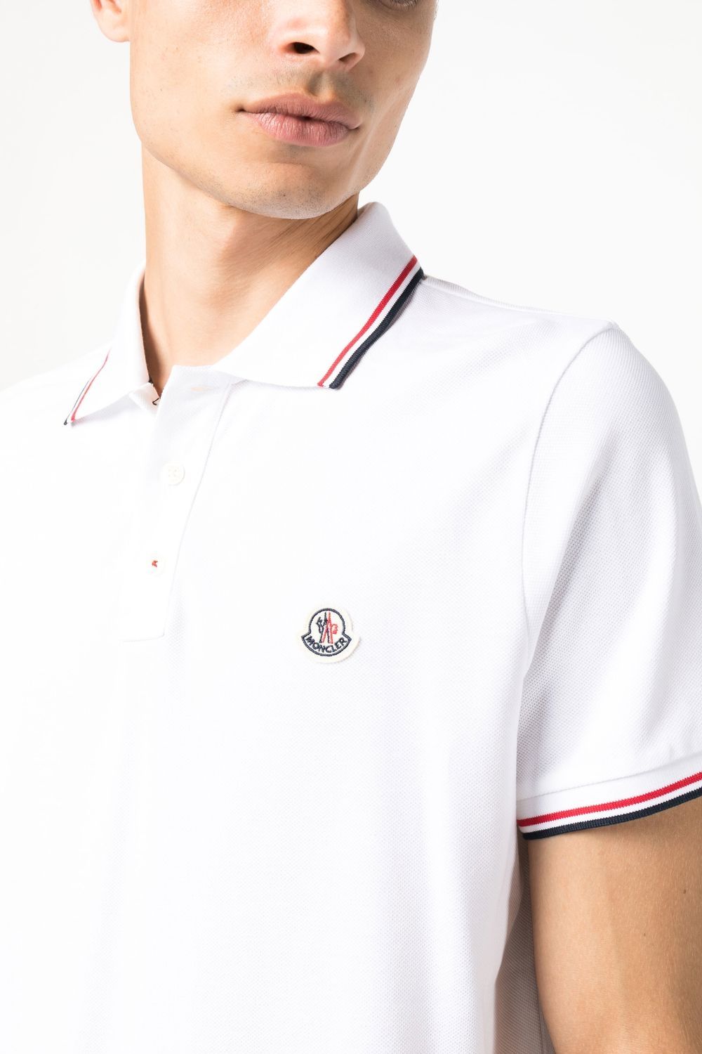 Moncler Men Logo Cotton Polo Shirt