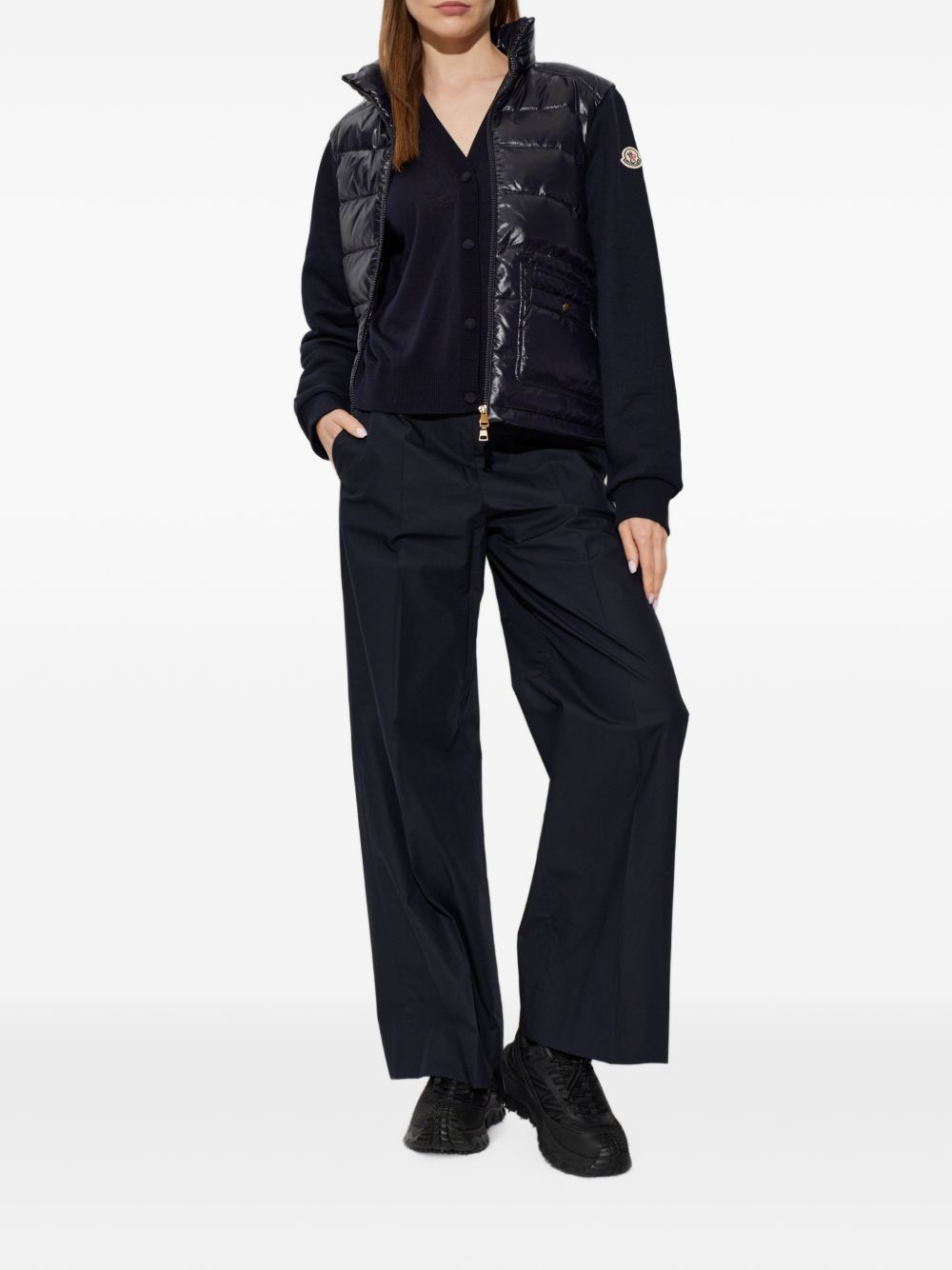 Moncler Women Wool And Nylon Padded Cardigan MONCLER