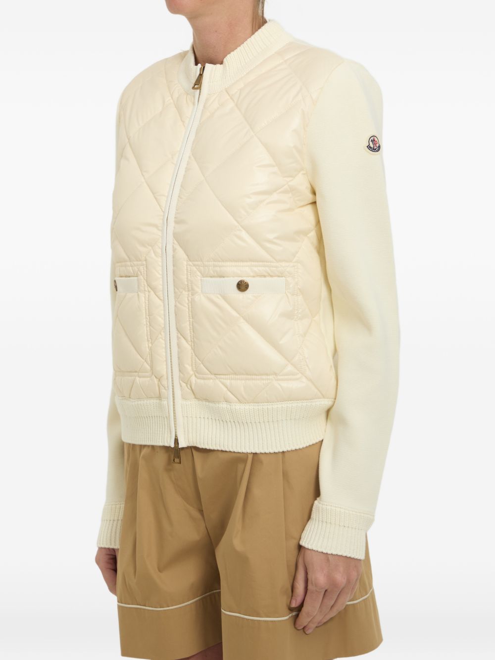 Moncler Women Wool And Nylon Padded Cardigan MONCLER