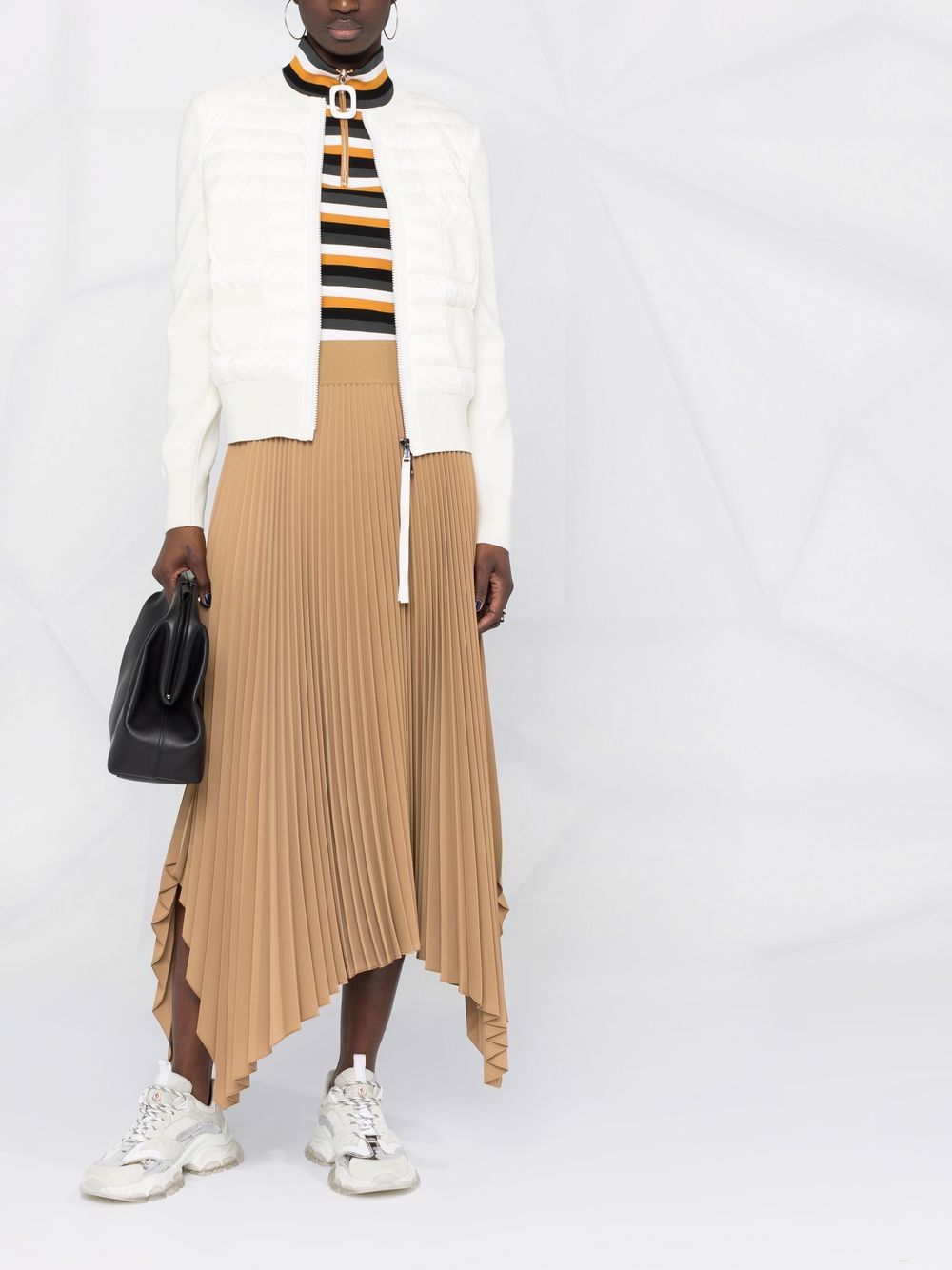 Moncler Women Wool And Nylon Padded Cardigan