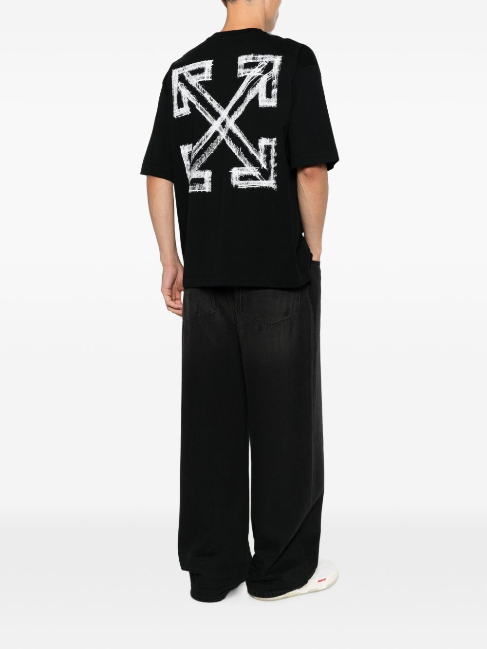 Off-White Men Motion Arrow Skate Cotton T-Shirt OFF-WHITE
