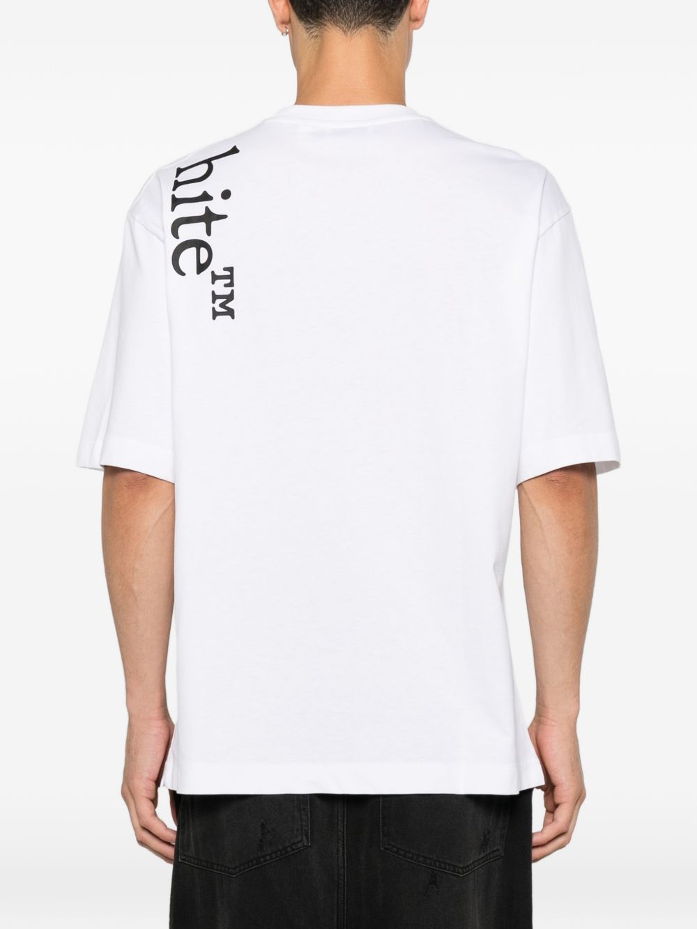 Off-White Men Vertical Bookish Skate Cotton T-Shirt OFF-WHITE