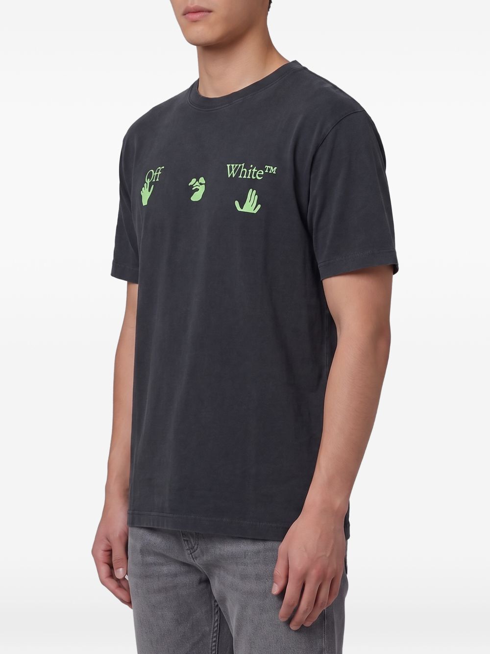 Off-White Men Bacco Arrow Skate Cotton T-Shirt OFF-WHITE