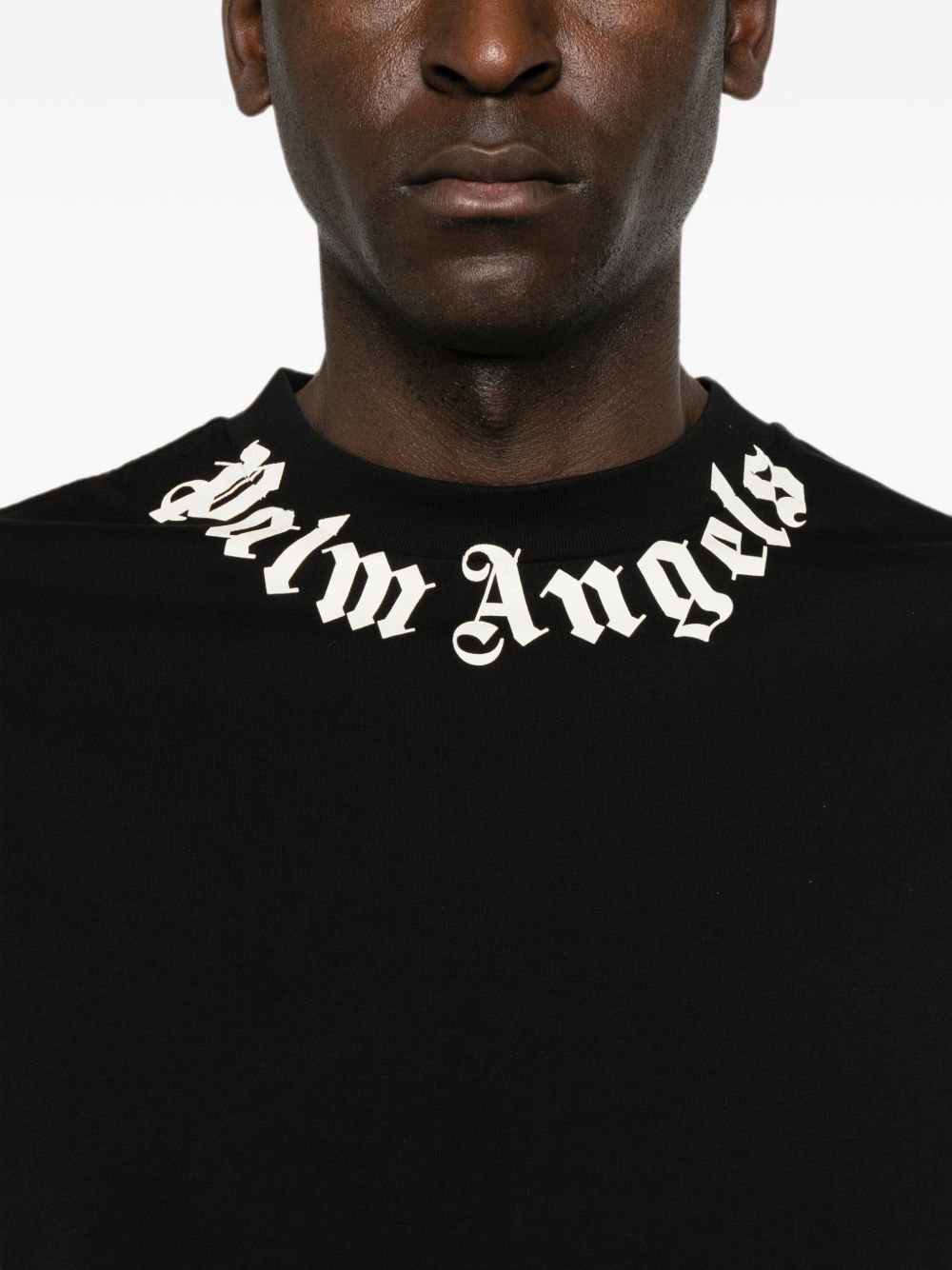 Palm Angels Men Logo Cotton T-Shirt