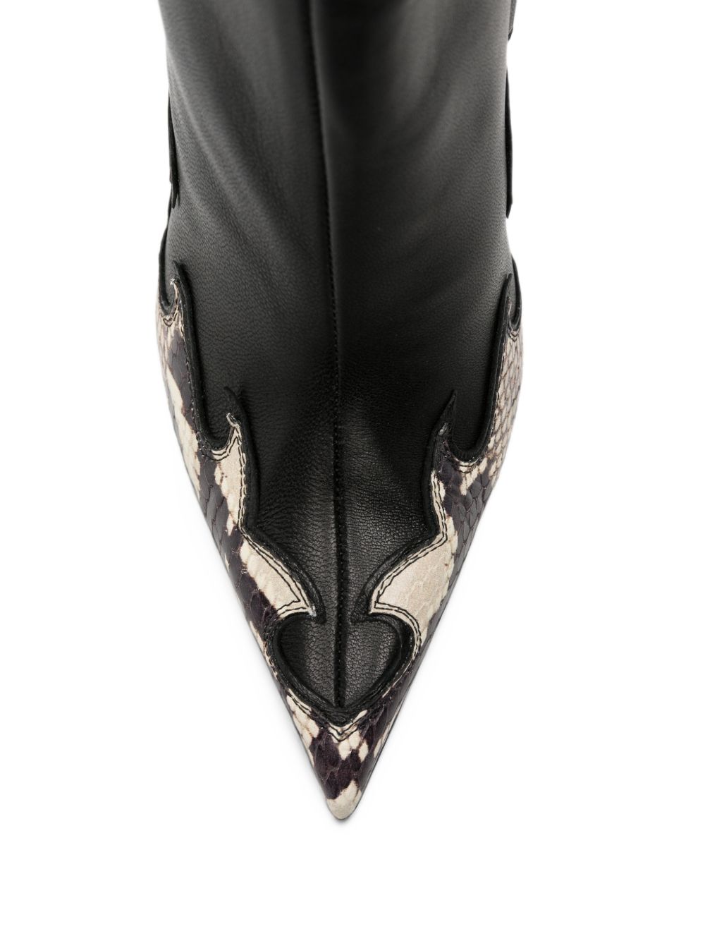 Paris Texas Women Lidia Queen Of Hearts Leather Boots PARIS TEXAS