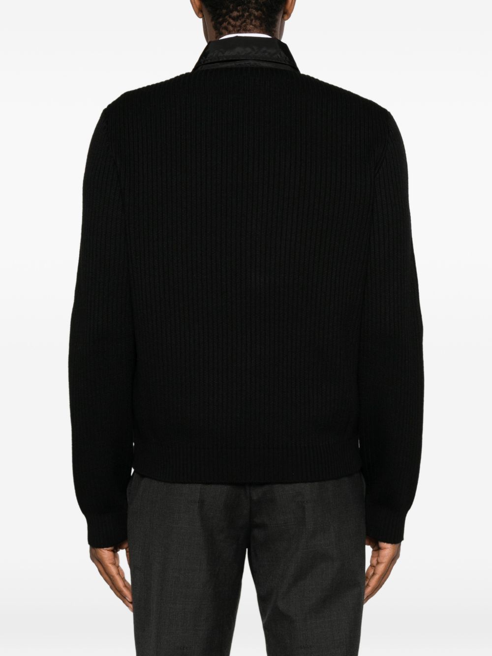 Prada Men Wool And Re-Nylon Cardigan PRADA
