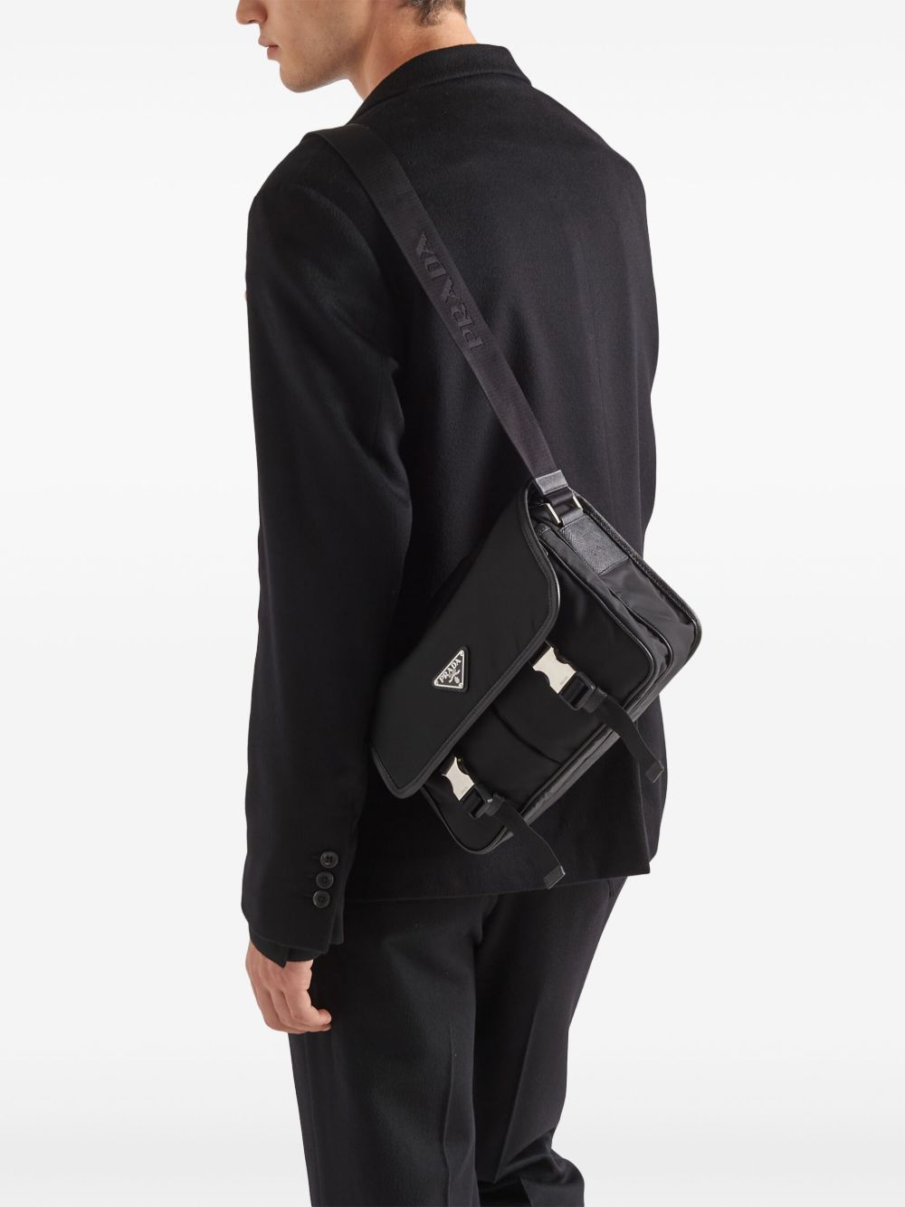 Prada Men Re-Nylon And Saffiano Shoulder Bag PRADA