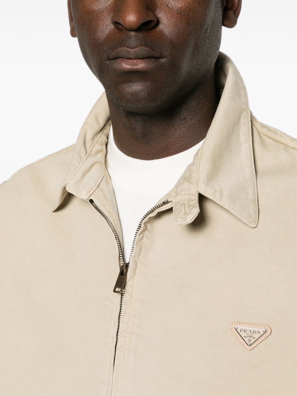 Prada Men Denim Cotton Blouson Jacket PRADA
