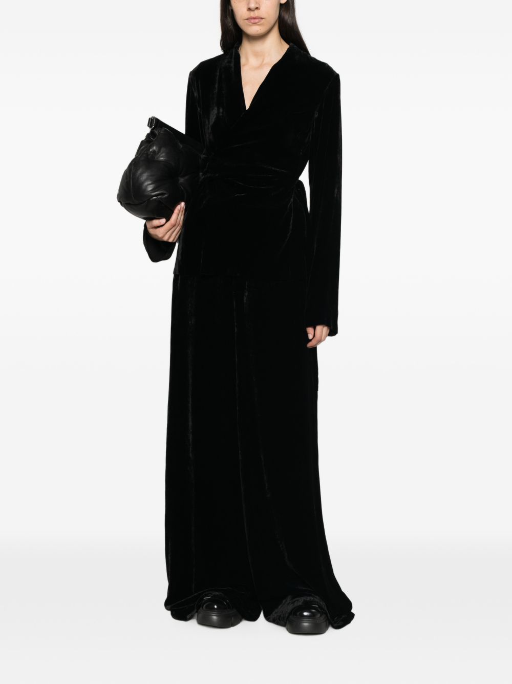 Rick Owens Women Velvet Cardigan