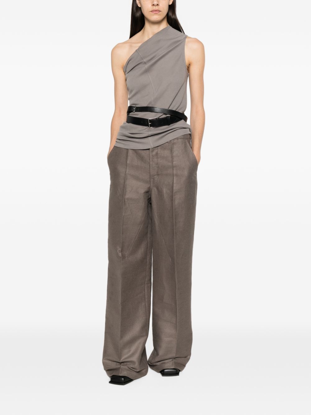 Rick Owens Women Cotton Blend Wide-Leg Trousers RICK OWENS
