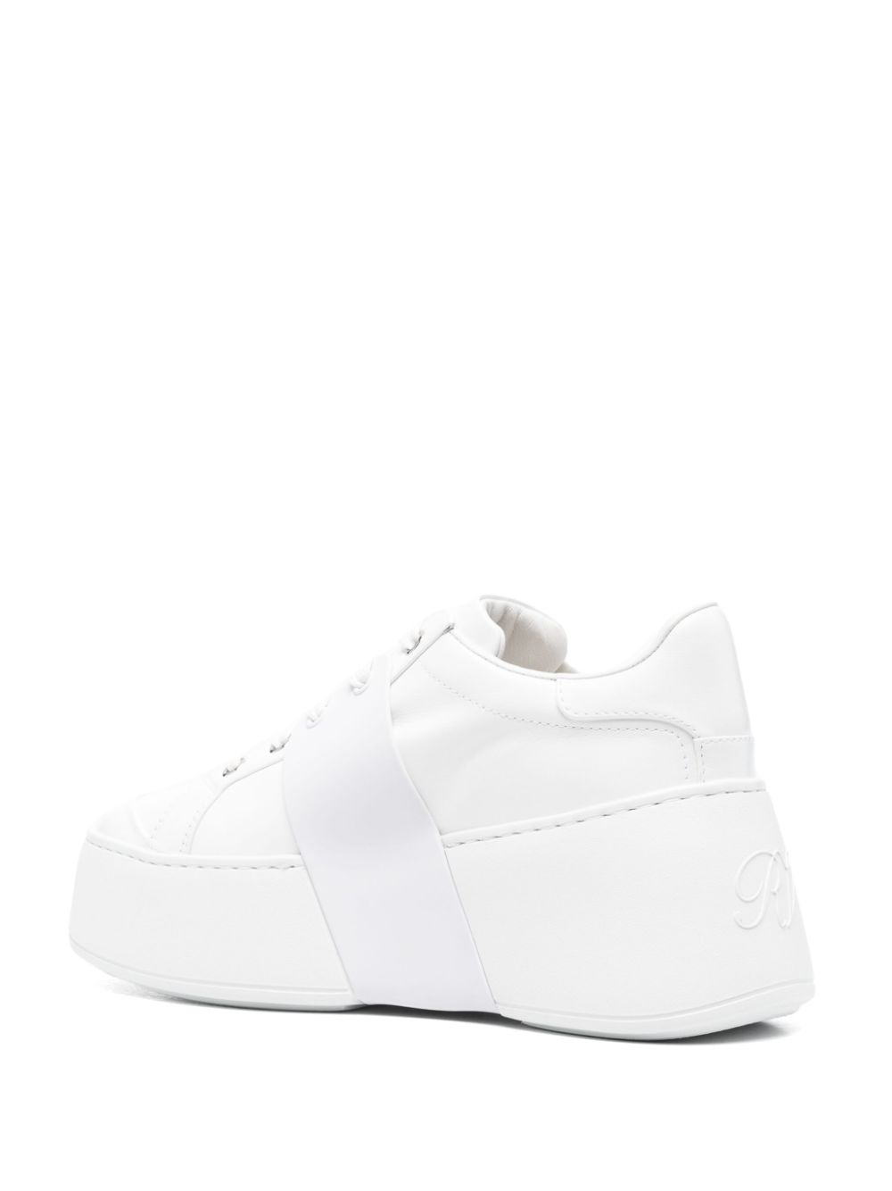 Roger Vivier Women Viv Skate High Strass Leather Sneakers ROGER VIVIER