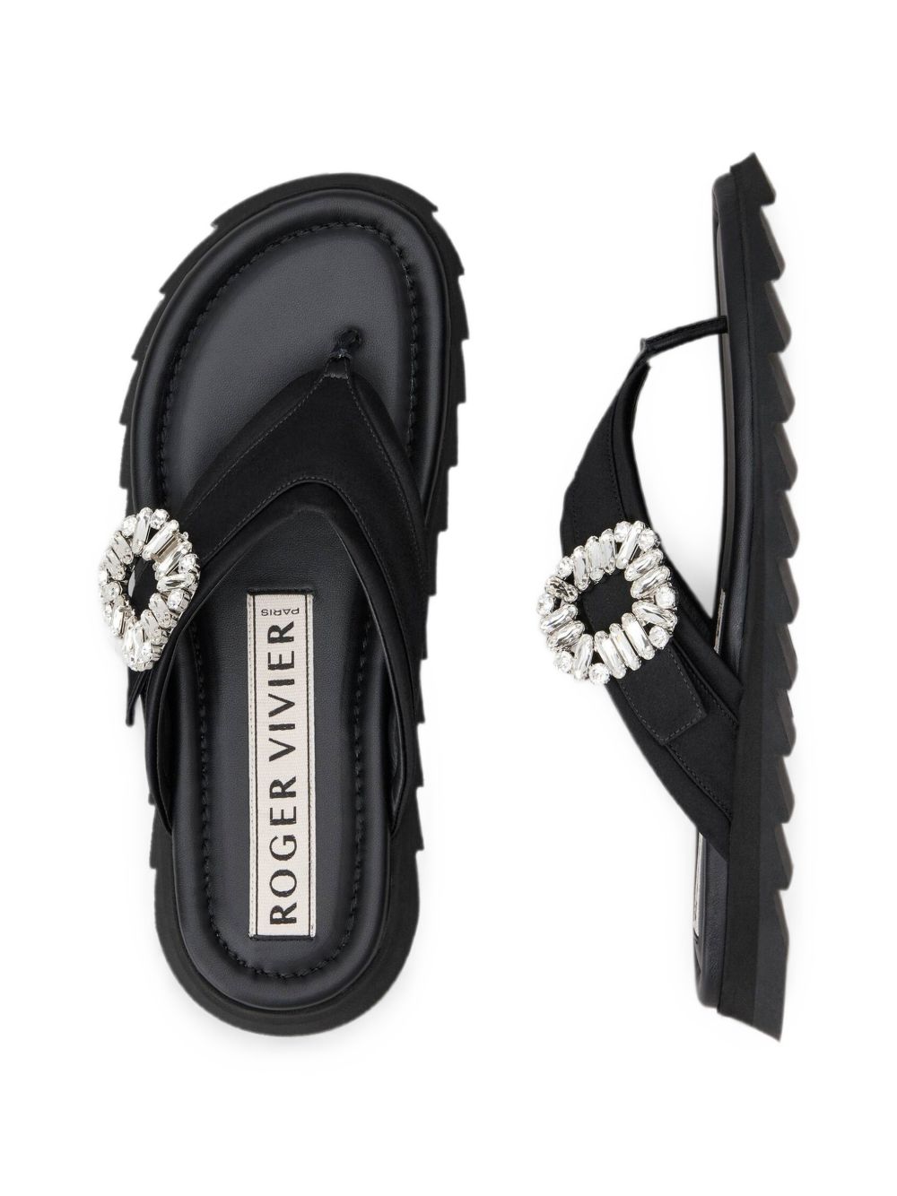Roger Vivier Women Slidy Flip Satin Thong Sandals ROGER VIVIER