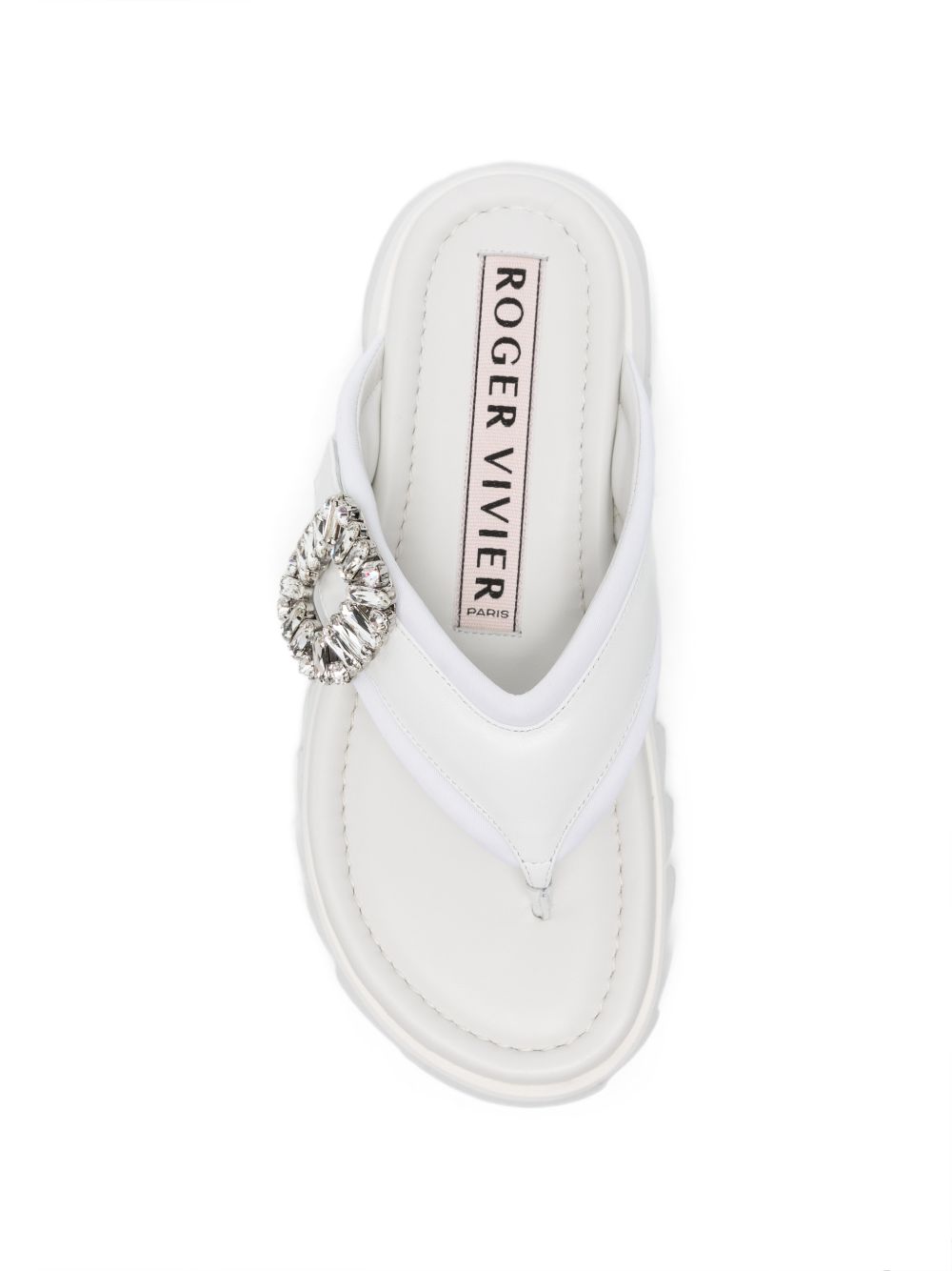 Roger Vivier Women Slidy Flip Leather Thong Sandals ROGER VIVIER