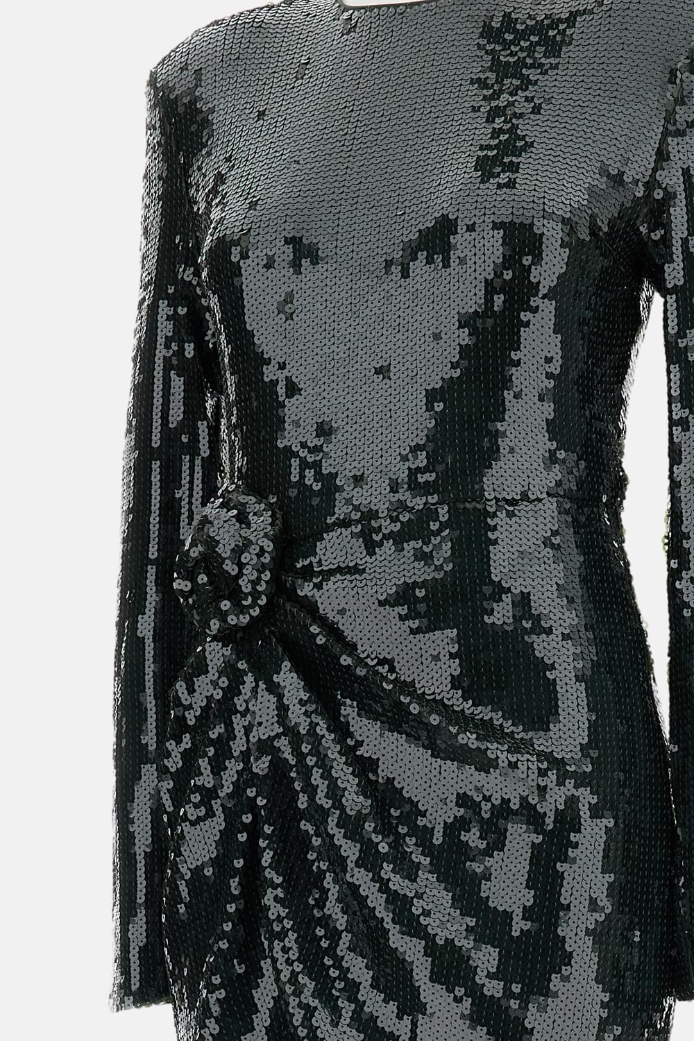 Rotate Women Sequins Ls Mini Dress ROTATE