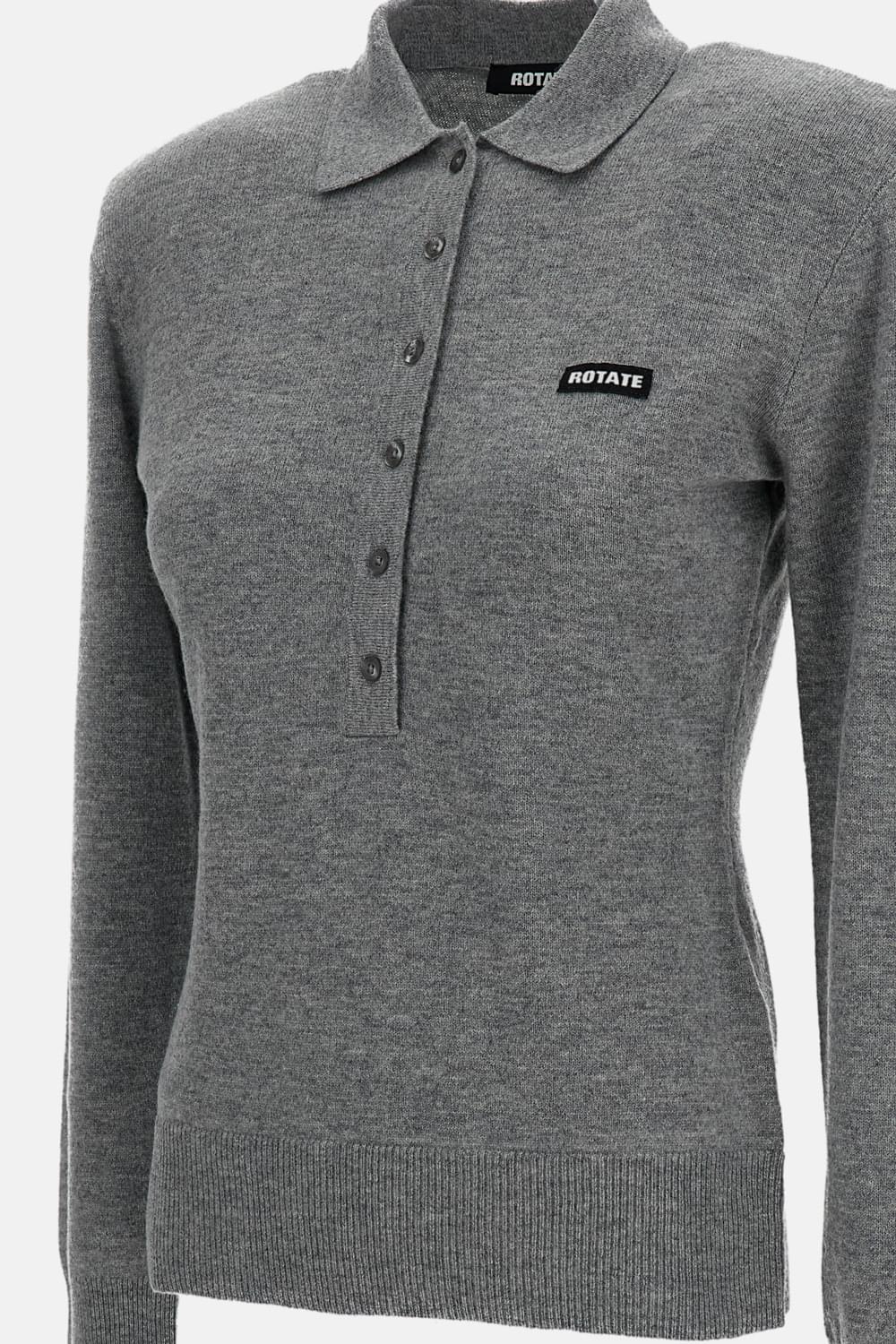 Rotate Women Wool Longleeve Polo ROTATE