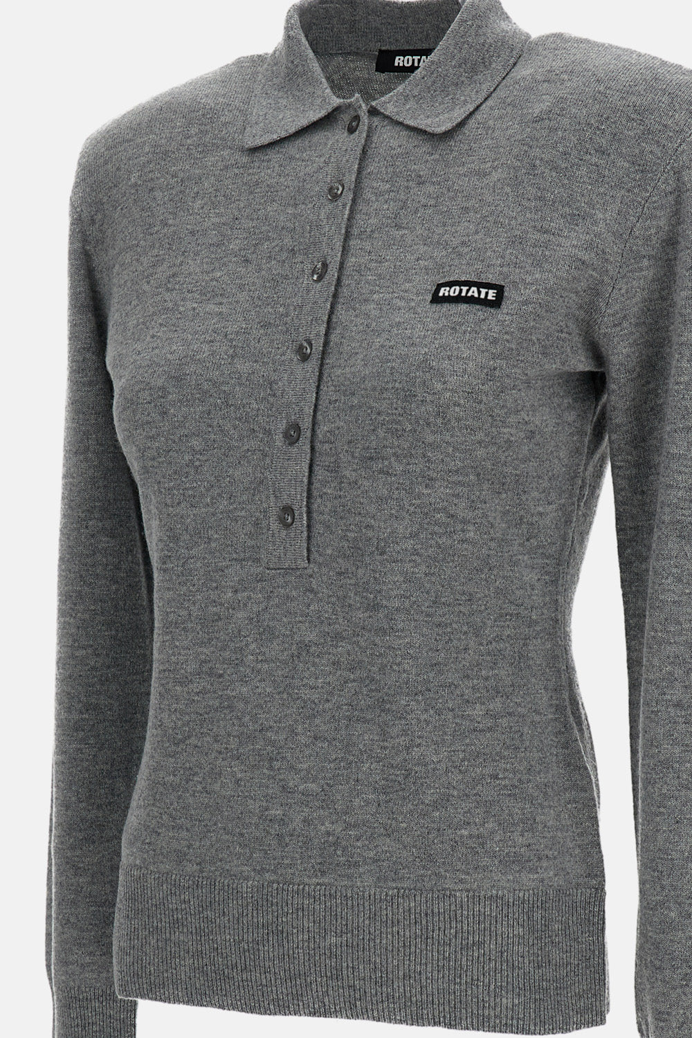 Rotate Women Wool Longleeve Polo ROTATE