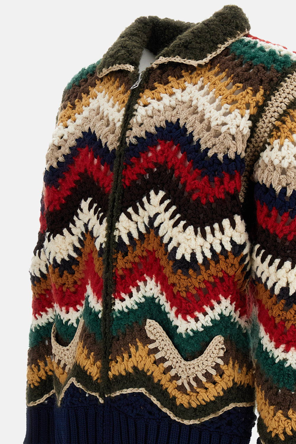 Sacai Men Mix Crochet Knit SACAI