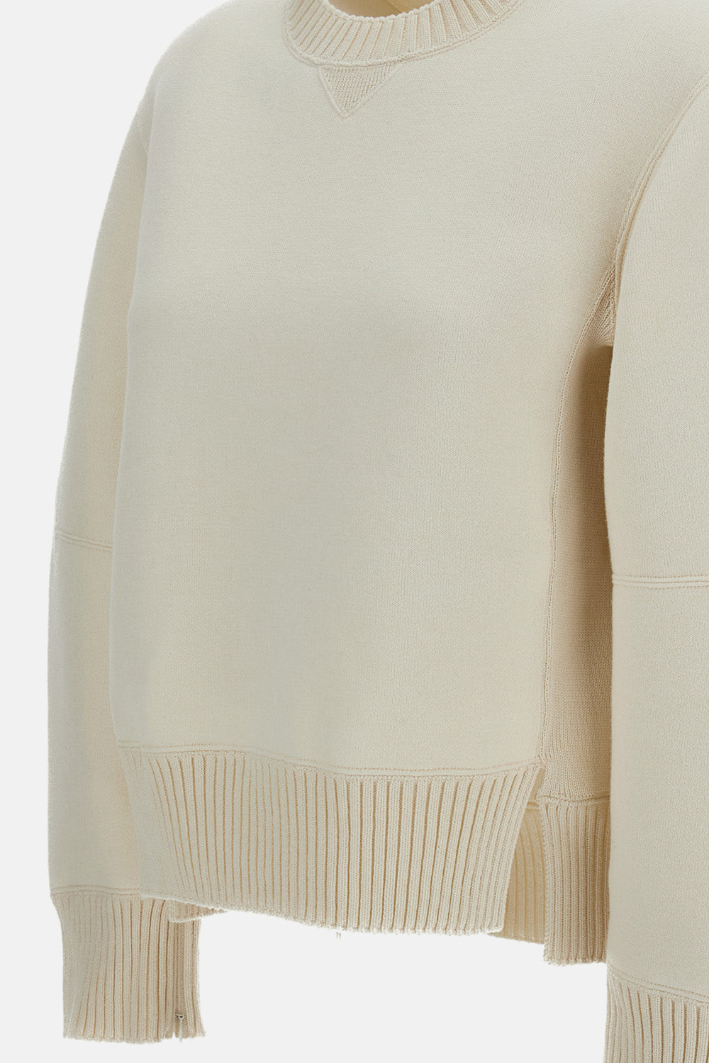 Sacai Women Cotton Cashmere Knit Pullover SACAI